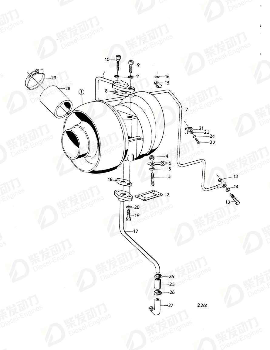 VOLVO Gasket kit 270997 Drawing